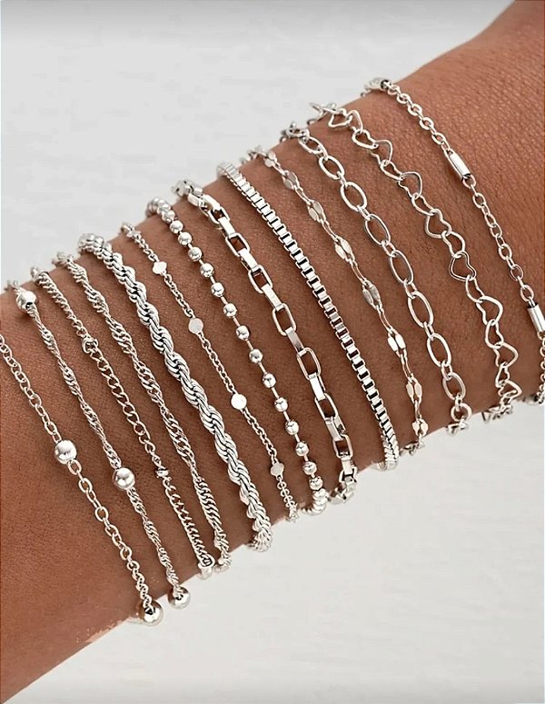 Kit 13 Pulseiras Allanis