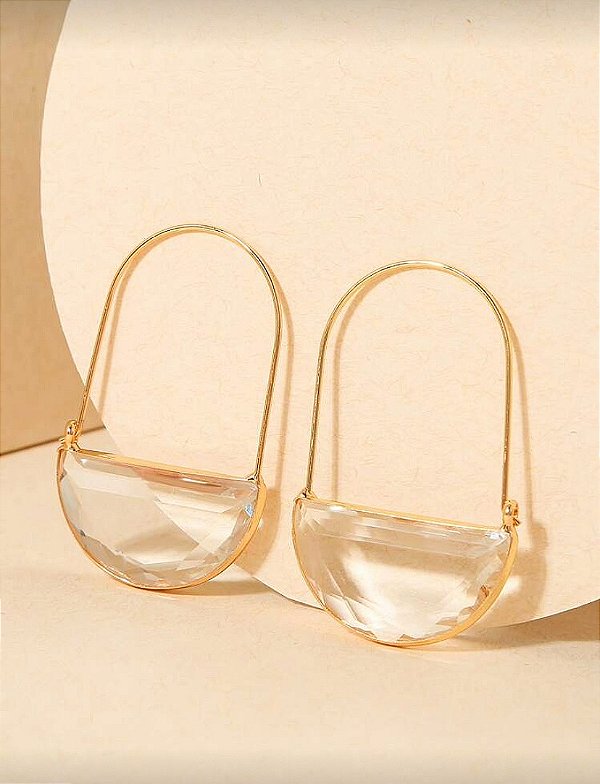 Brinco Esther Pedra Transparente