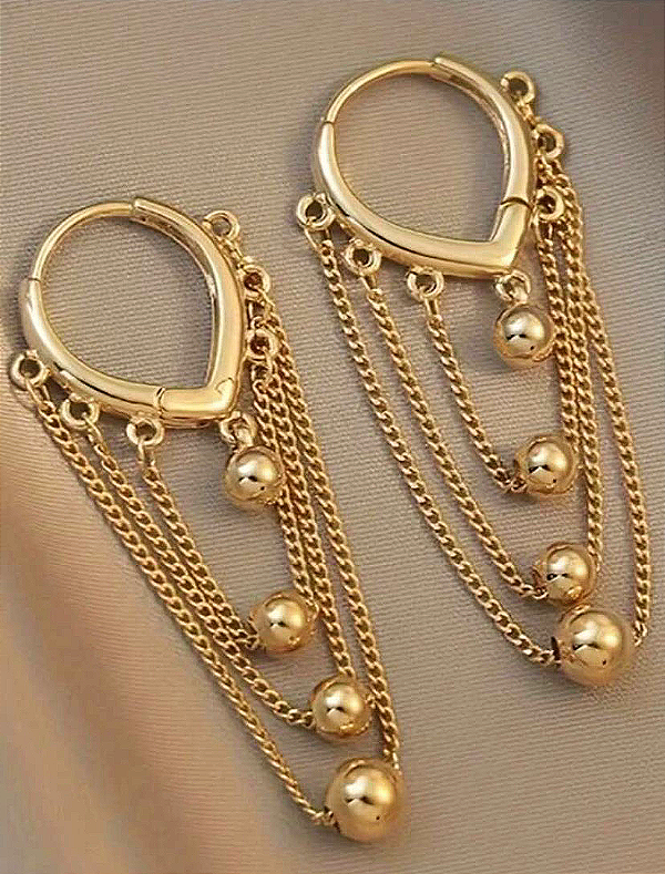 Argolinha Correntes Helena Dourada