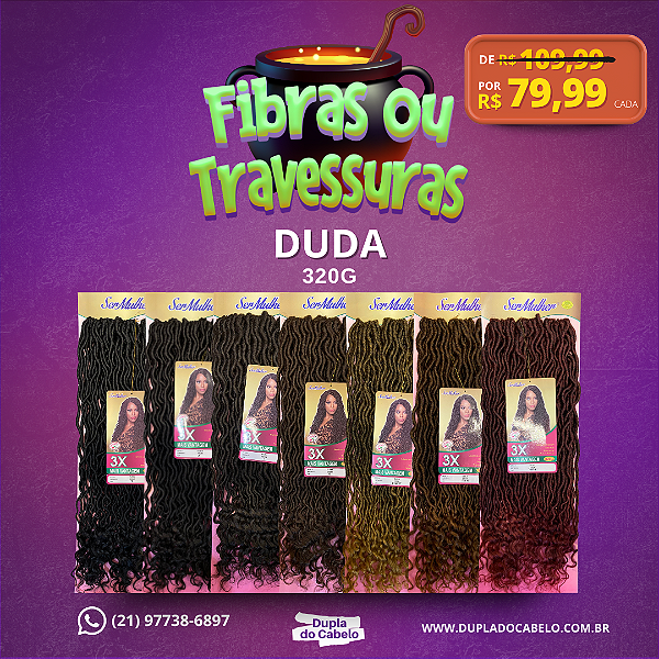 Dreads Duda Faux Locs Ser Mulher - 320g