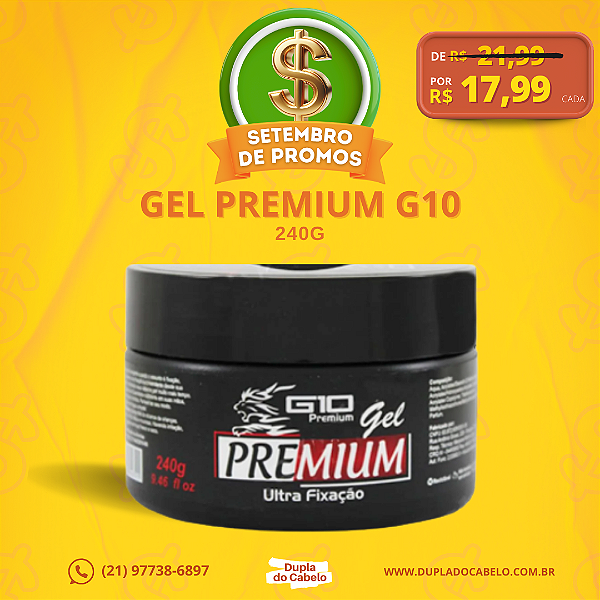 Gel Cola Premium Ultra Fixação G10 - 240g