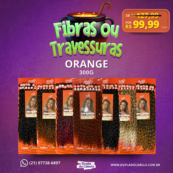 Cabelo Orange Hello Hair - 300g