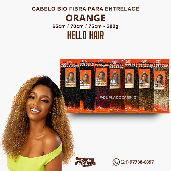 Cabelo Orange Hello Hair - 300g