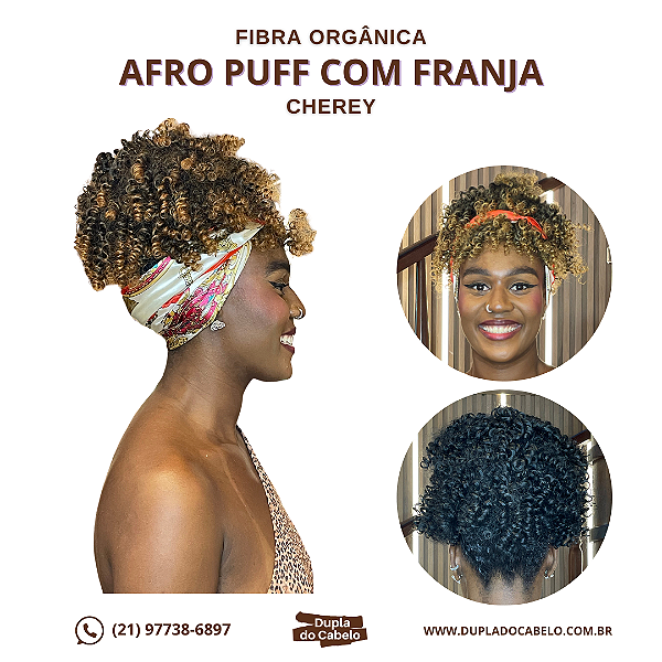 Afro Puff com Franja Cherey