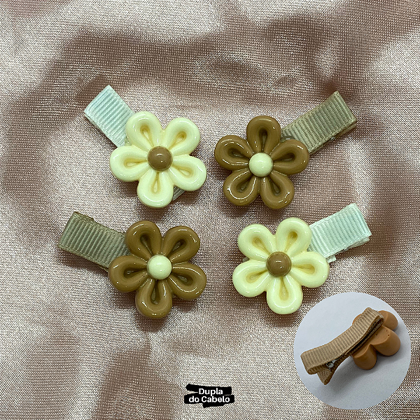 Kit Presilha Flor Bicolor (2 unidades)