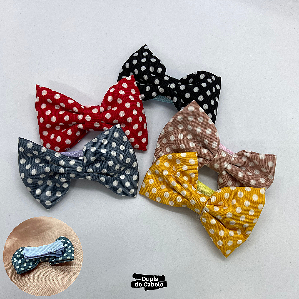 Kit Presilha Laço Bolinhas (2 unidades)