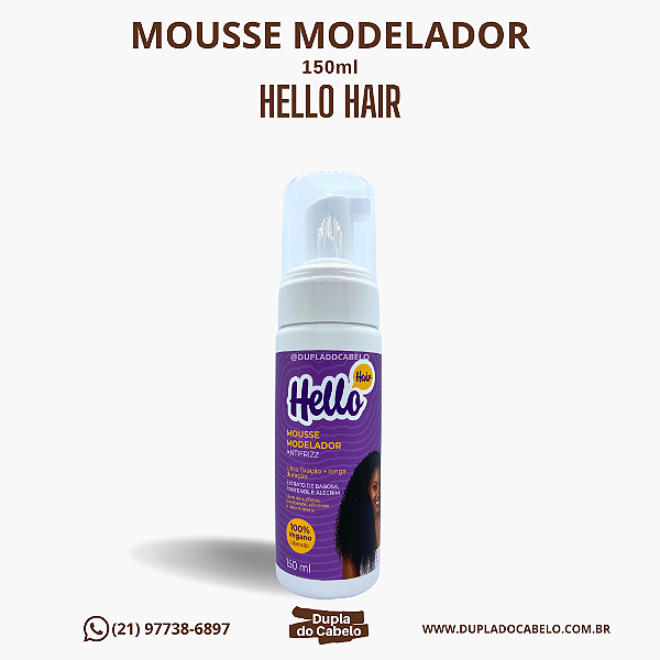 Mousse Modelador Antifrizz Hello Hair - 150ml
