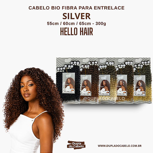 Cabelo Silver Hello Hair - 300g