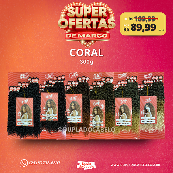 Cabelo Coral Hello Hair - 300g