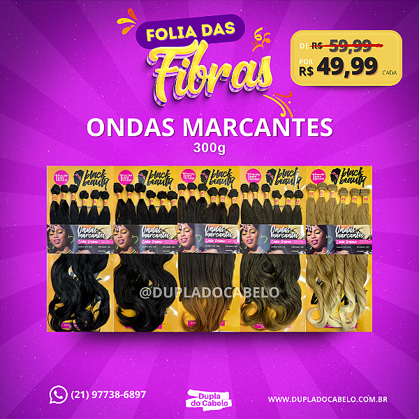 Cabelo Ondas Marcantes Black Beauty - 300g
