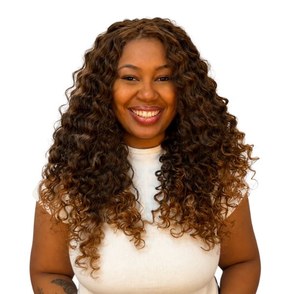 Lace Wig Calli / Cabelo Cacheado Médio / Bio Fibra Humanizada / Peruca Feminina com Repartição Livre / Alta Densidade Efeito Natural
