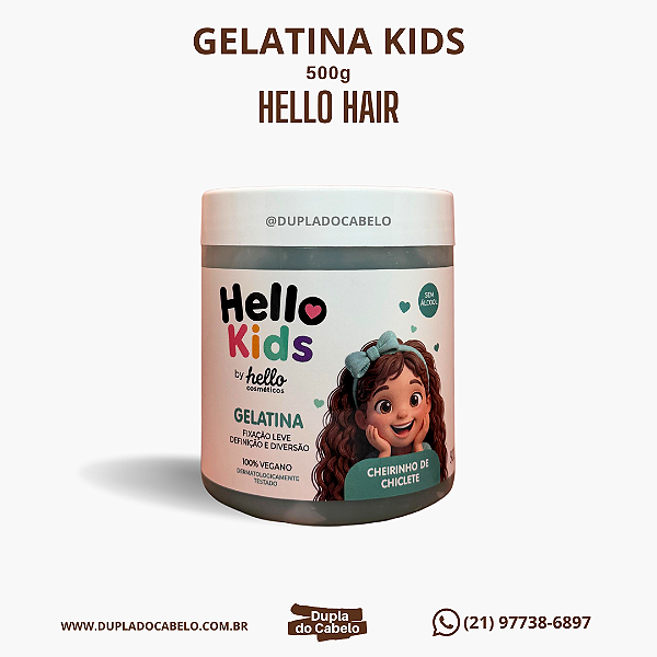 Gelatina Capilar Kids Hello Hair - 500g