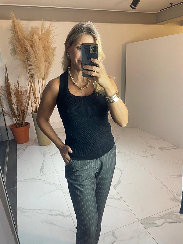 REGATA TRICOT LUREX PRETO