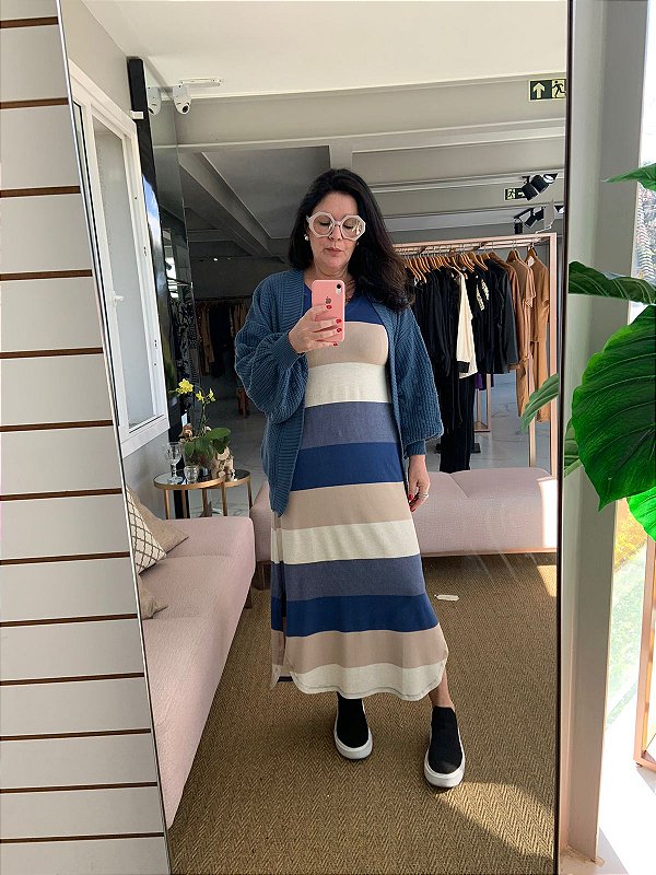 CARDIGAN TRICOT AZUL