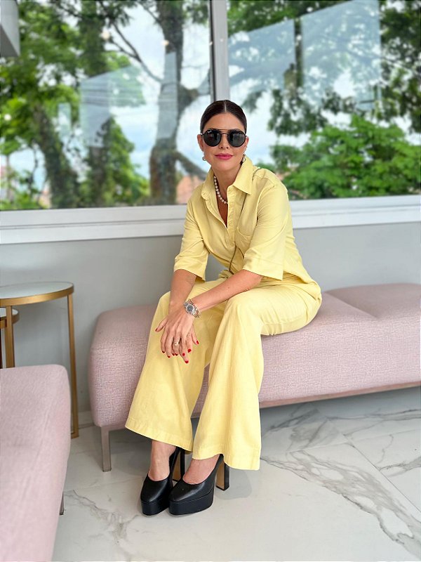 CALÇA PANTALONA ELOA AMARELO