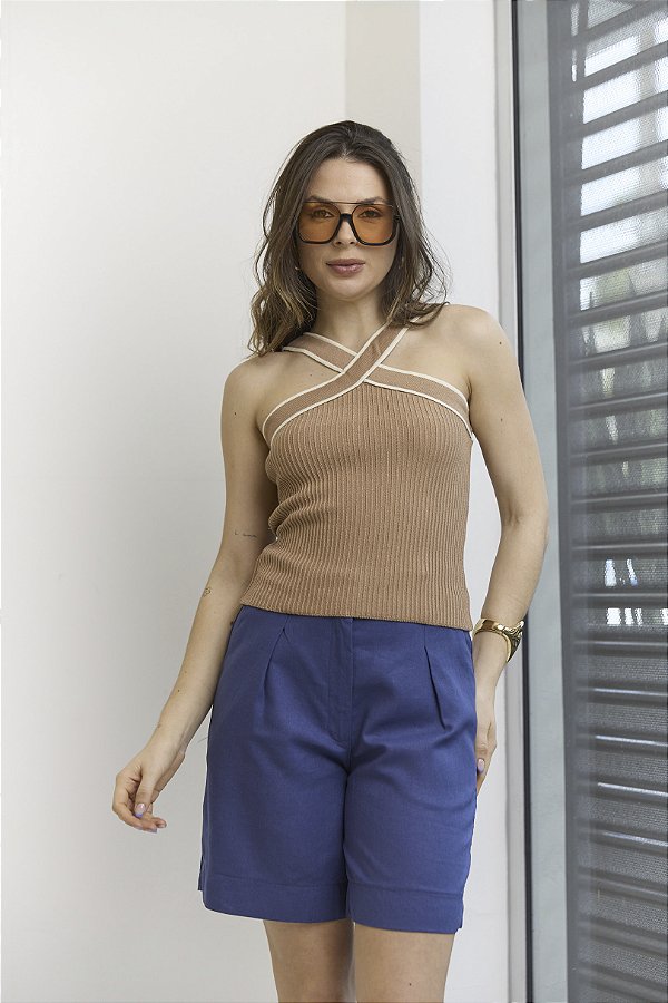 CROPPED CRUZADO BEGE