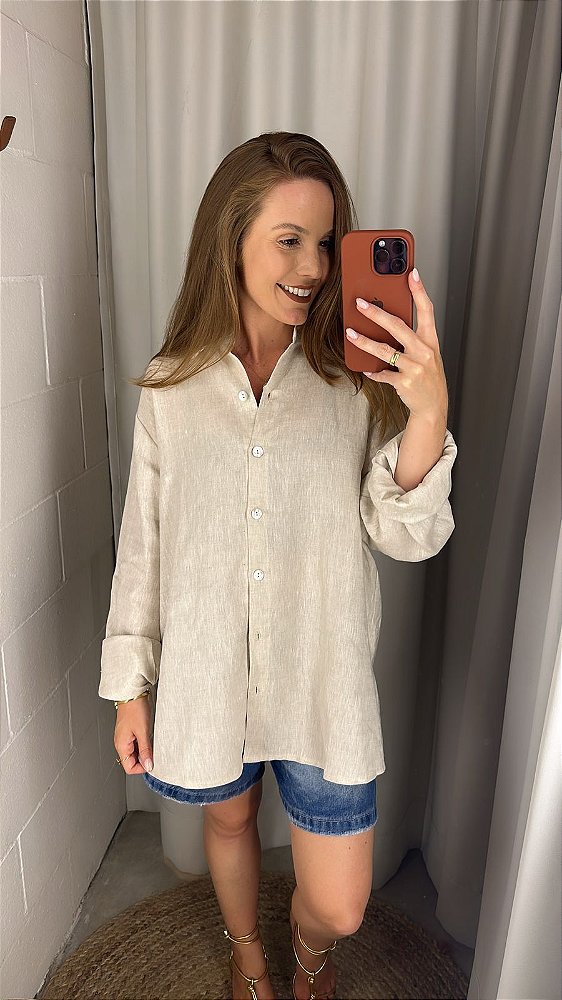 CAMISA PURO LINHO NATURAL