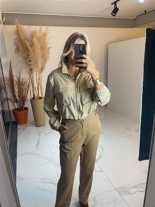 CALÇA RISCA GIZ BEGE