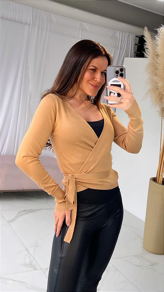 BLUSA SABRINA CARAMELO