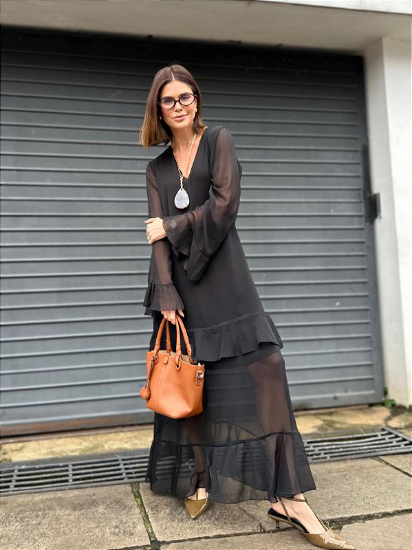 VESTIDO MARCELLE PRETO