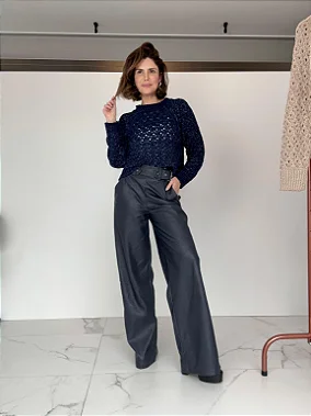 CALÇA PU JASMIN MARINHO