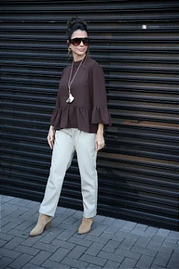 CALÇA PU SORAIA BEGE