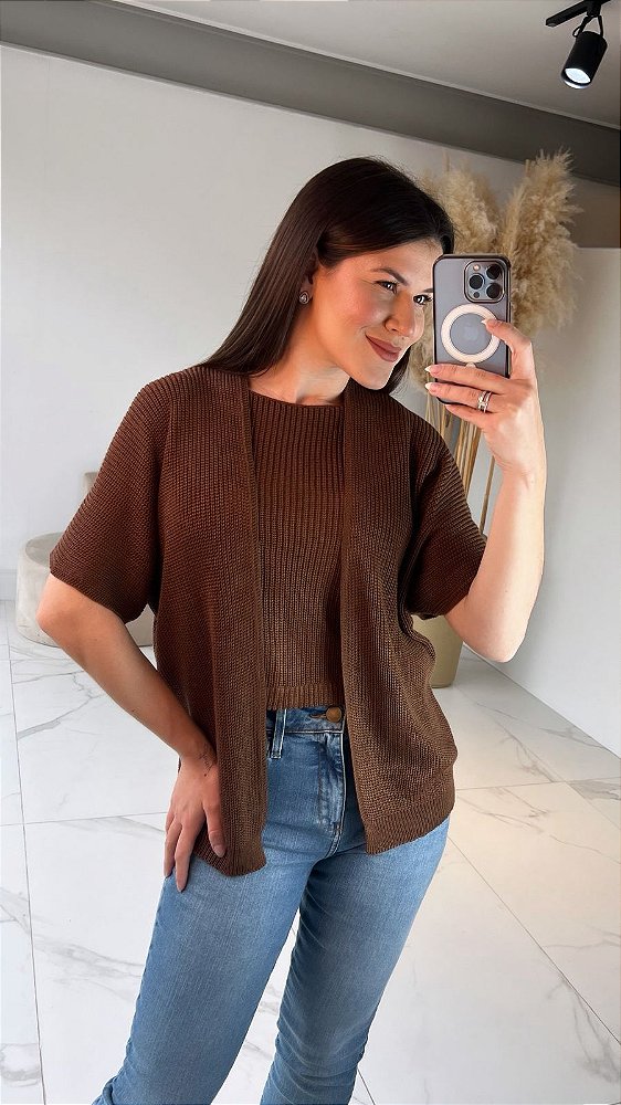 TWINSET TRICOT NOEMIA MARROM