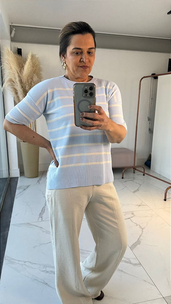 BLUSA LISTRAS MIRELA AZUL