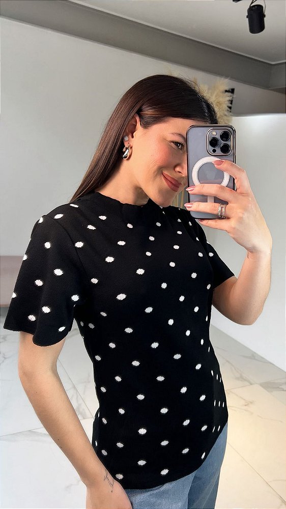 BLUSA MODAL POA PRETA