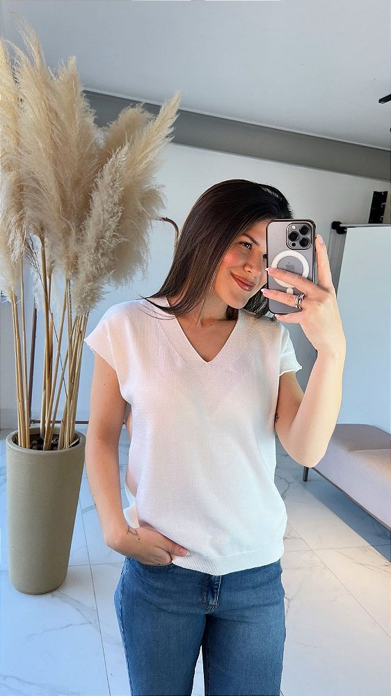 BLUSA MODAL BIA BRANCO