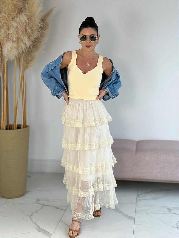 CROPPED DECOTE V AMARELO