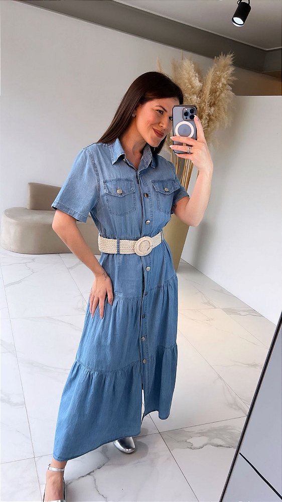 VESTIDO FREDERICA JEANS CLARO