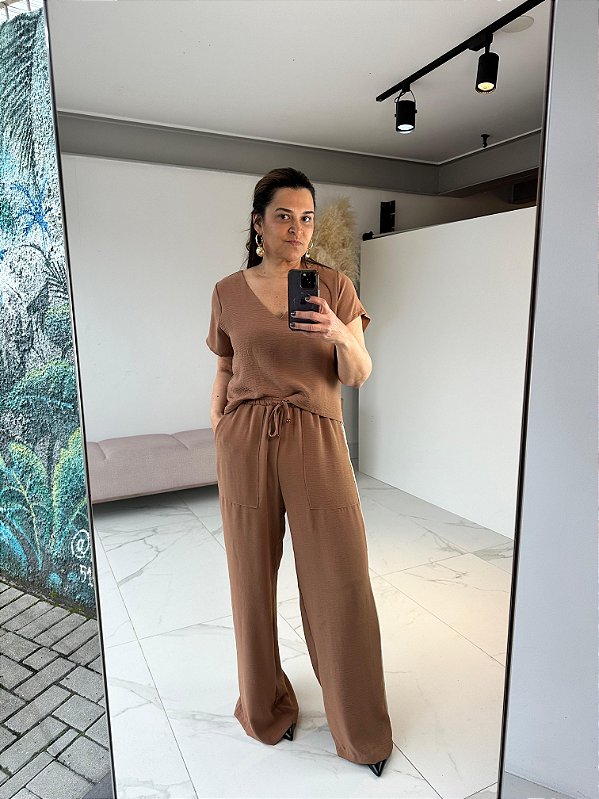 BLUSA ANTONIA MC MOCHA MOUSSE