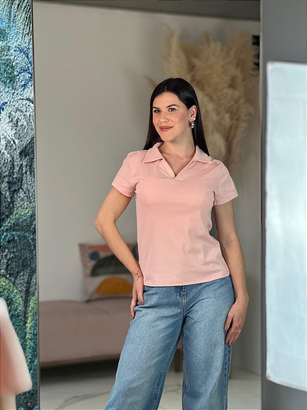 BLUSA POLO ROSA
