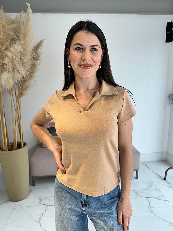 BLUSA POLO BEGE