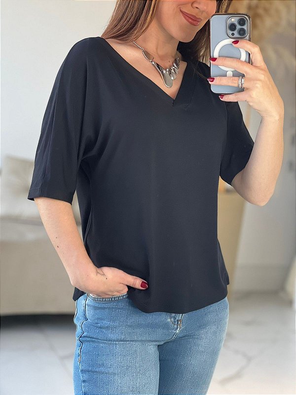 BLUSA REBECA MC PRETO