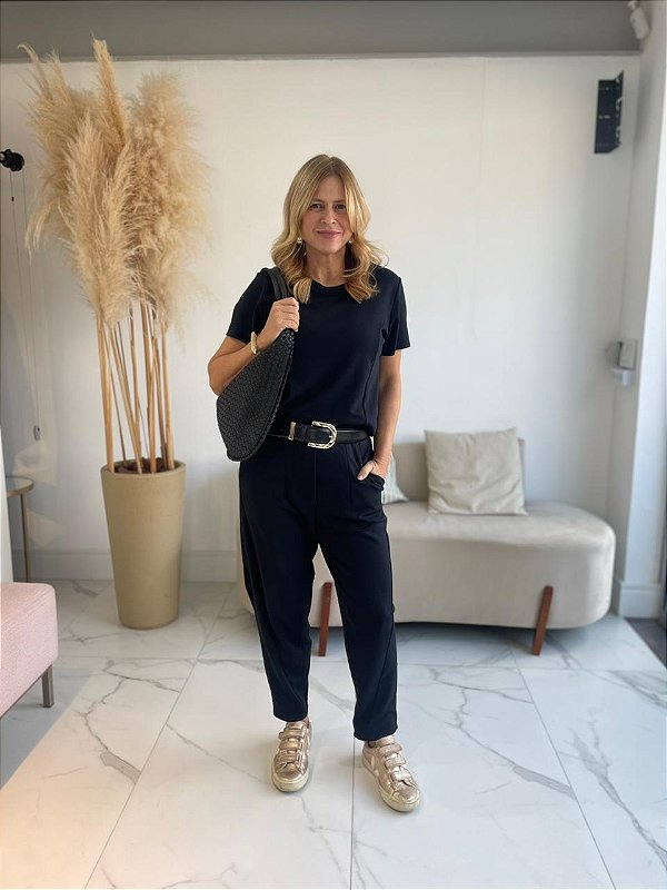 CALÇA PONTO ROMA CLOE PRETO