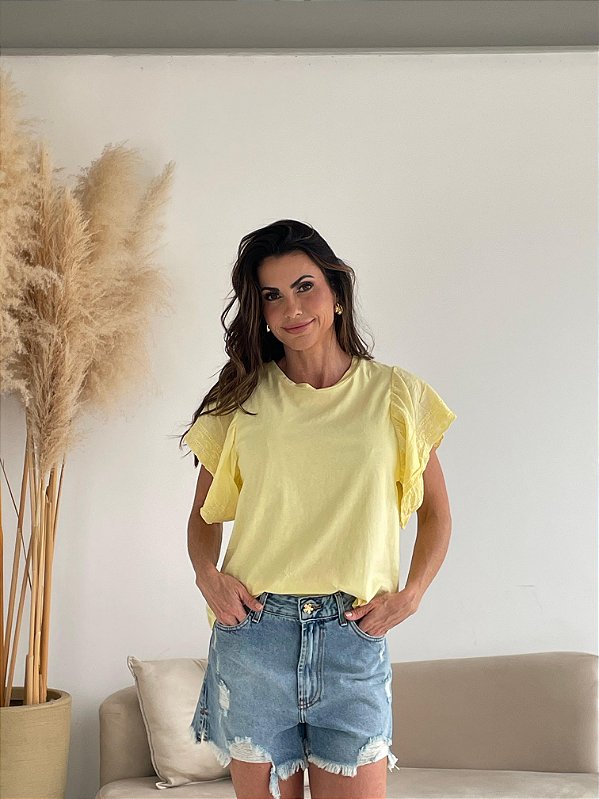 BLUSA MANGA LAISE AMARELO