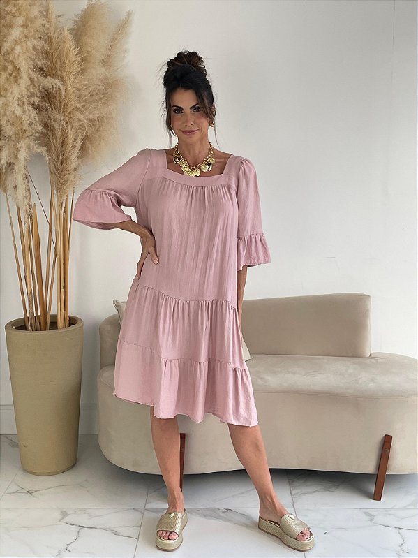 VESTIDO CURTO 3 MARIAS ROSA