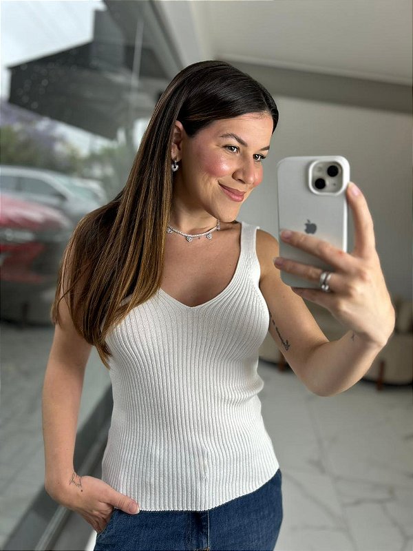 REGATA MODAL CANELADA BRANCO