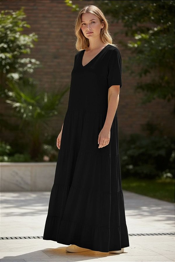 VESTIDO TRÊS MARIAS PRETO