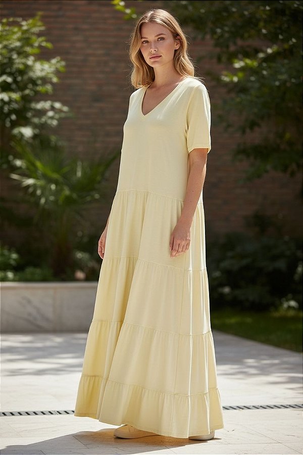 VESTIDO TRÊS MARIAS AMARELO