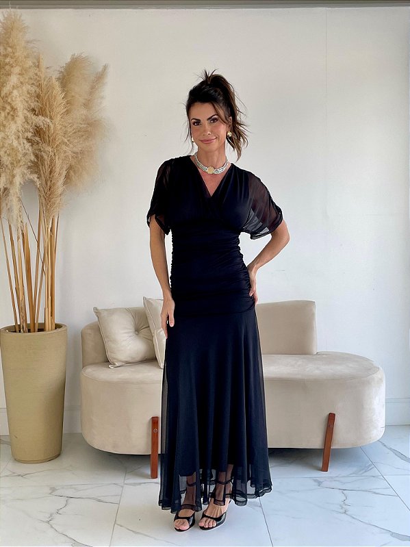 VESTIDO TULE JULIA PRETO