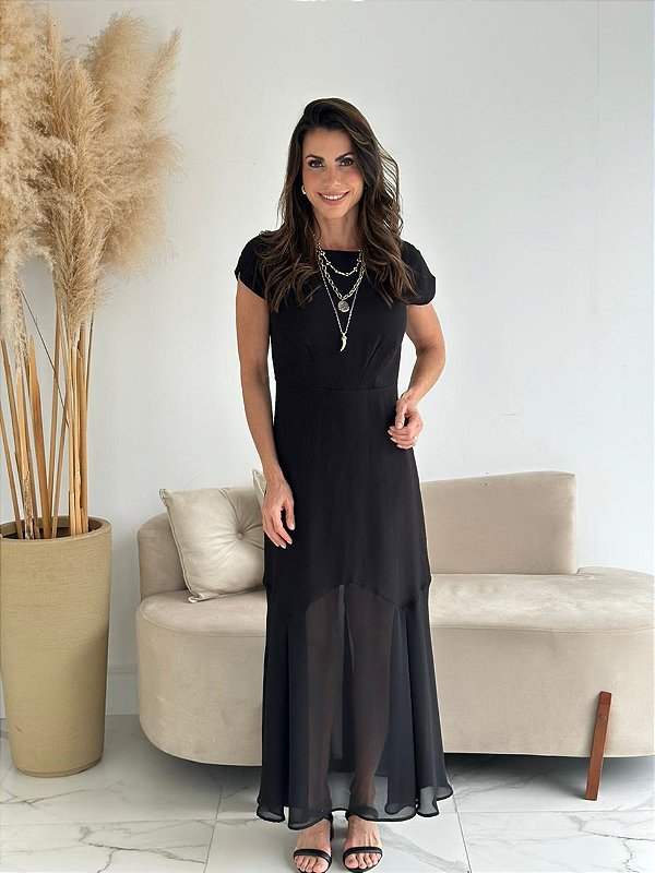 VESTIDO CAROLINE PRETO