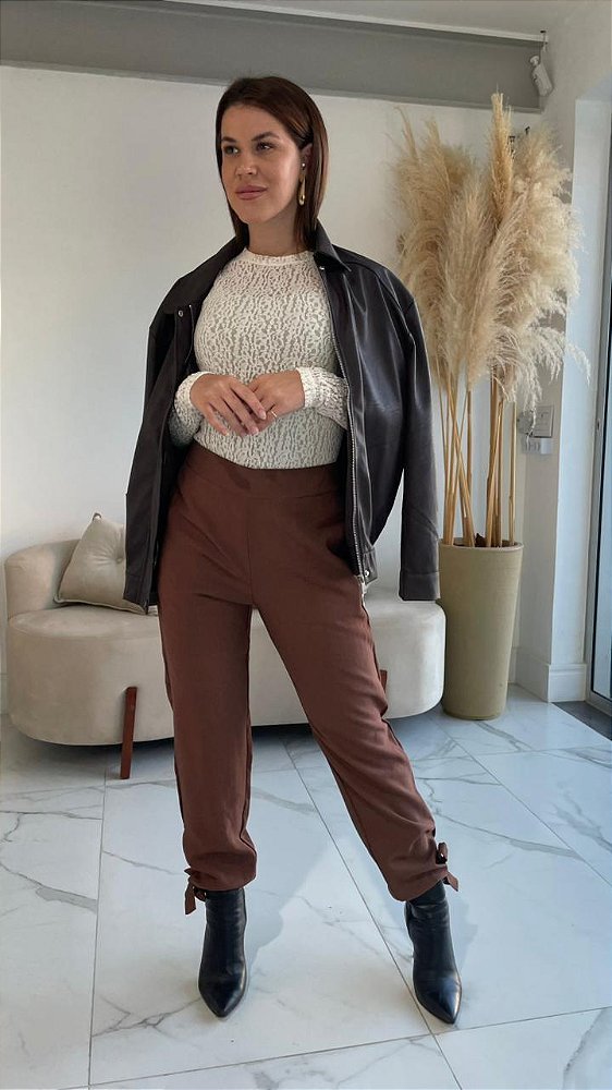 CALÇA JASMINE MARROM