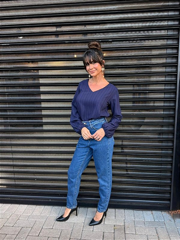 CALÇA MOM ANGELICA JEANS ESCURA