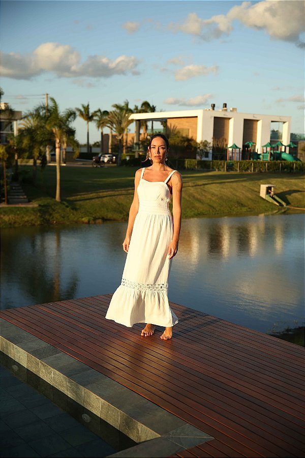 VESTIDO DETALHE RENDA OFF