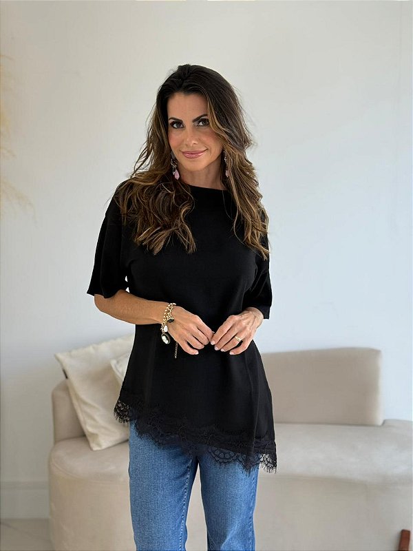 BLUSA MODAL ELOÁ PRETA