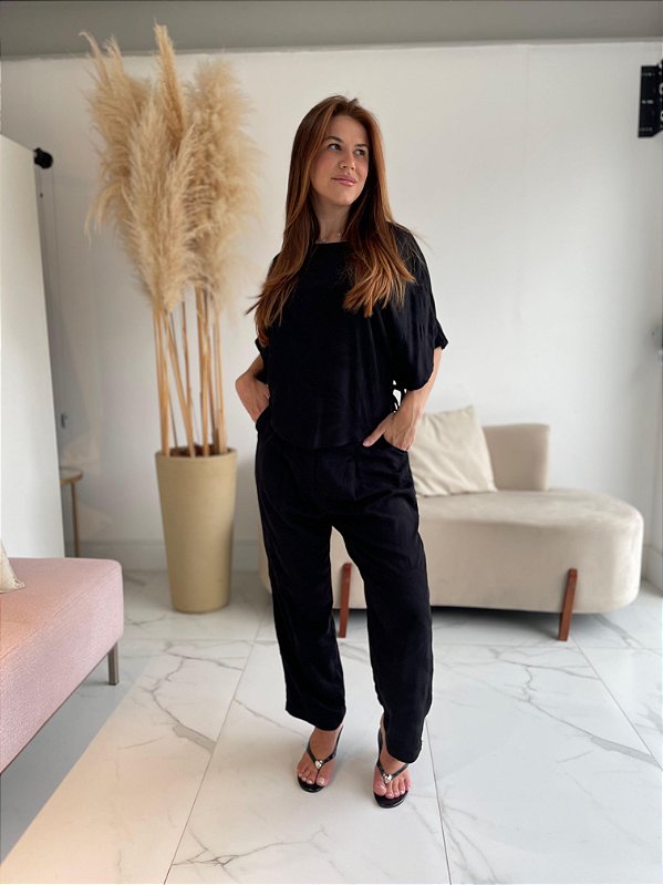 CONJUNTO JACQUARD JOICE PRETA