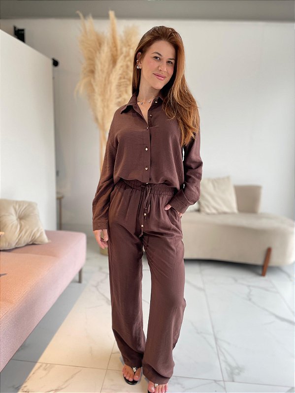 CONJUNTO MARINA MARROM